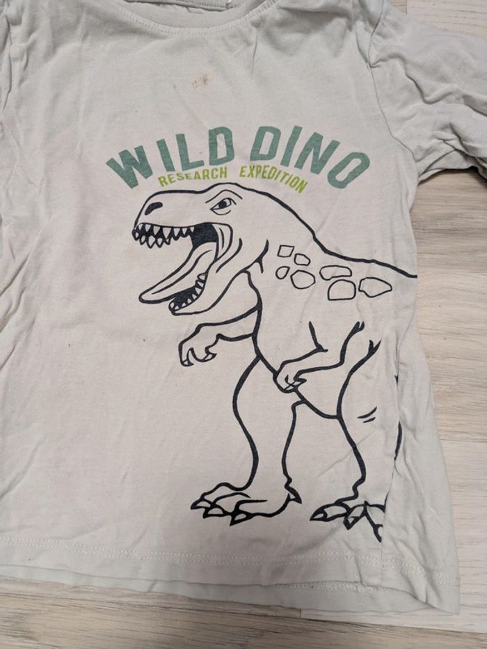 T-shirt manches longues garçon 5 ans dinosaure - photo numéro 2