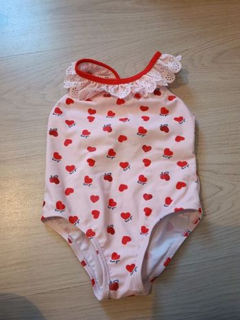 Maillot de bain rose a coeur