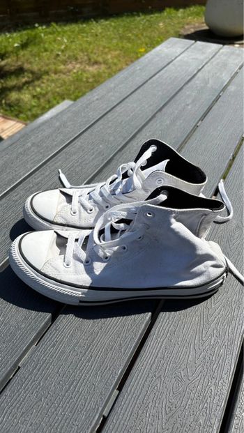 Baskets montantes Converse All star blanches taille 37