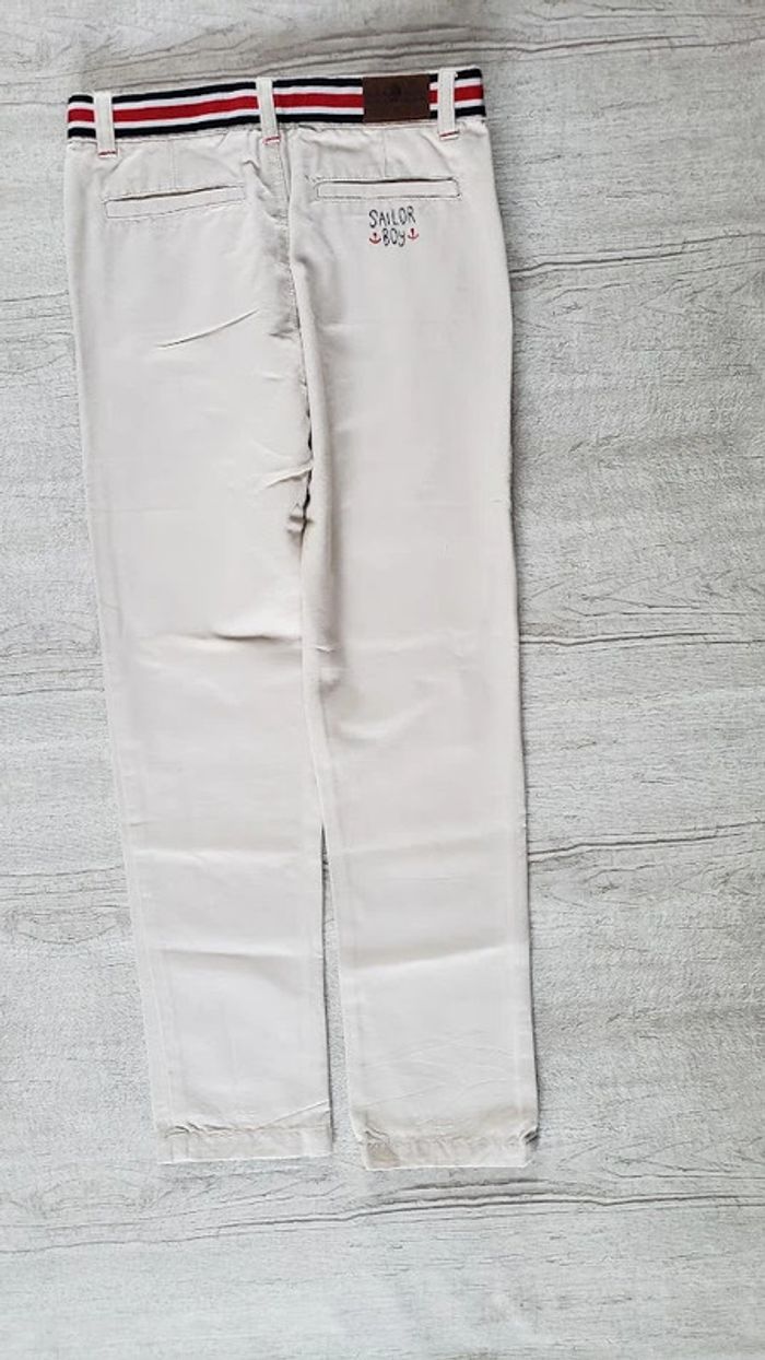 Pantalon en toile beige avec ceinture 10 ans Sergent Major - photo numéro 2