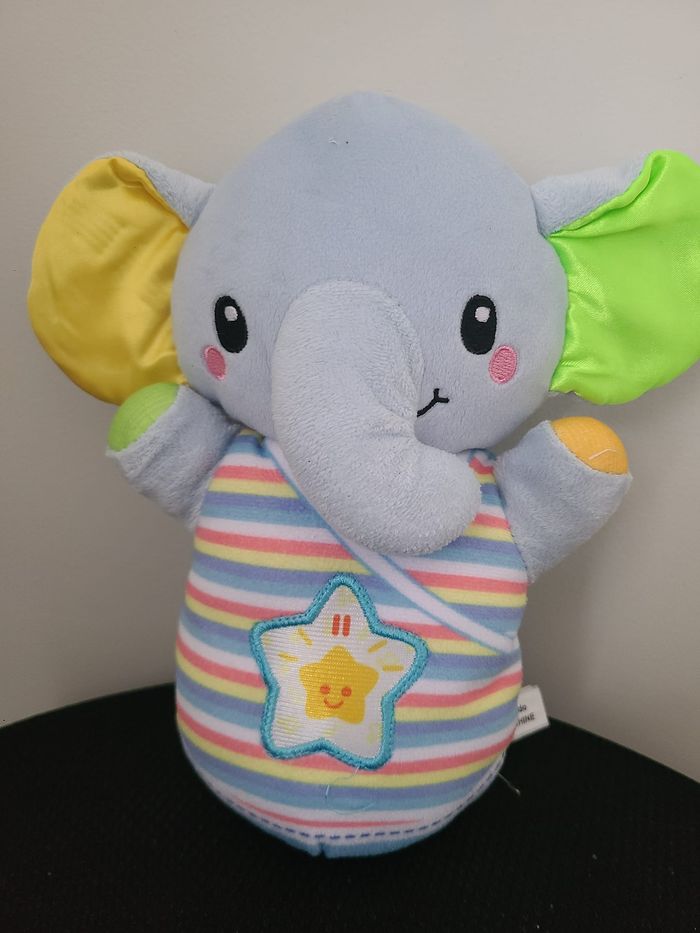 Veilleuse peluche - VTECH BABY - Elephanteau dodo bleu