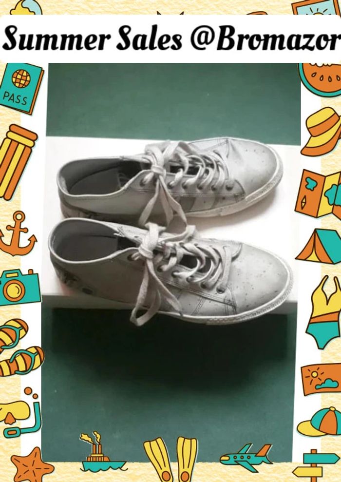 Sneakers vintage en cuir demi-montantes San Marina pointure 38 - photo numéro 3