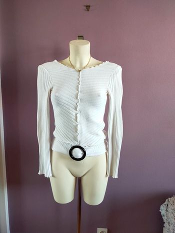 Pull Y2k vintage Jennyfer blanc