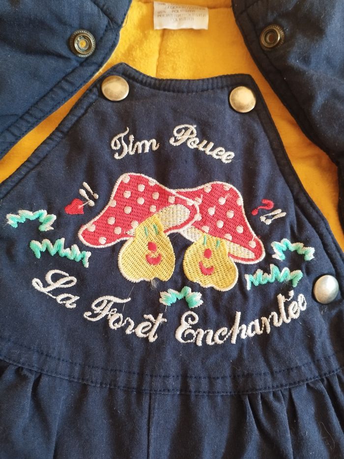 Combi pilote bleu marine bébé 6 mois mixte - photo numéro 2