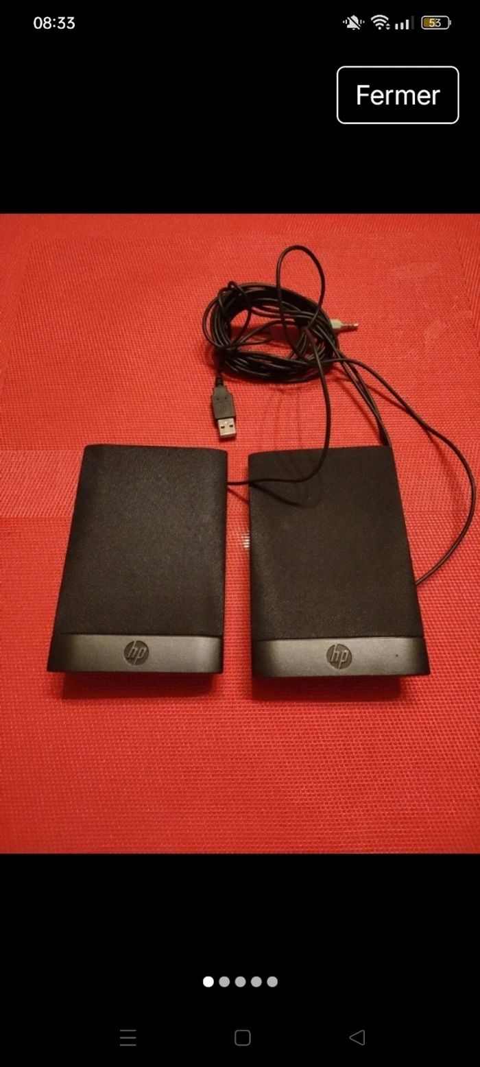 Hauteur parleur ordi