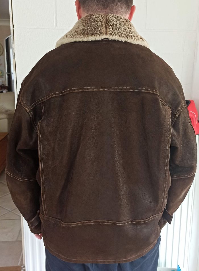 XL Blouson type aviateur cuir chèvre redskins - photo numéro 5