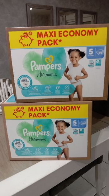 2 maxi pack Pampers harmonie taille 5