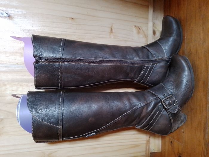 bottes marron cuir Liberto T36