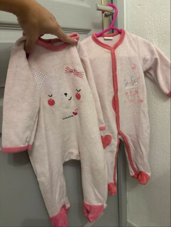 2 Babigros en velours 6 mois 