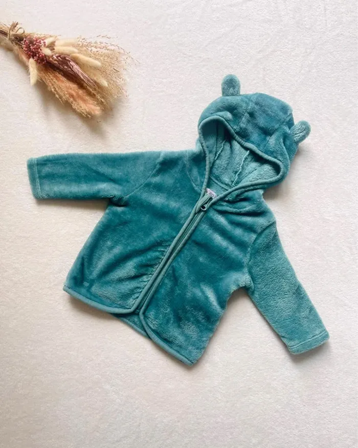 Gilet / veste bleu avec capuche 9 mois - Gémo