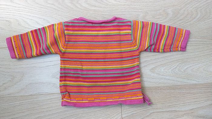 Pull orange rose papillon 6 mois - photo numéro 7