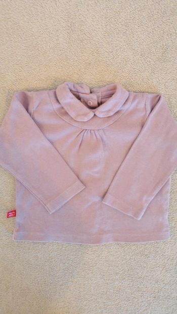 Haut à manches longues col Claudine petit bâteau 12 mois