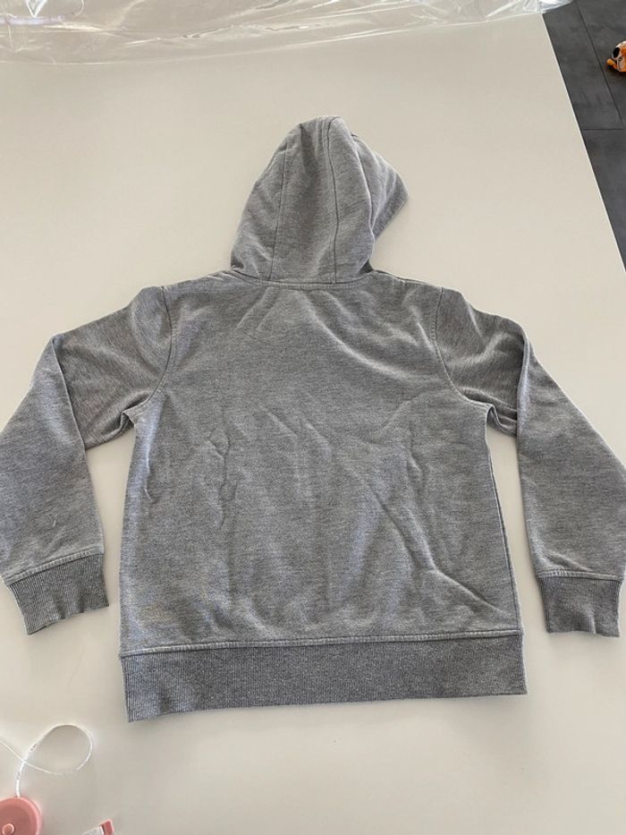 Pull fin capuche gris 10 ans - photo numéro 7