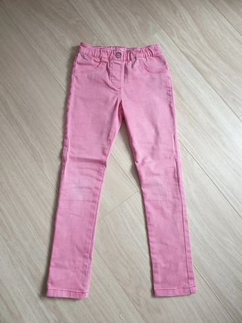 Pantalon jegging fille rose DPAM 8 ans bouton monstre