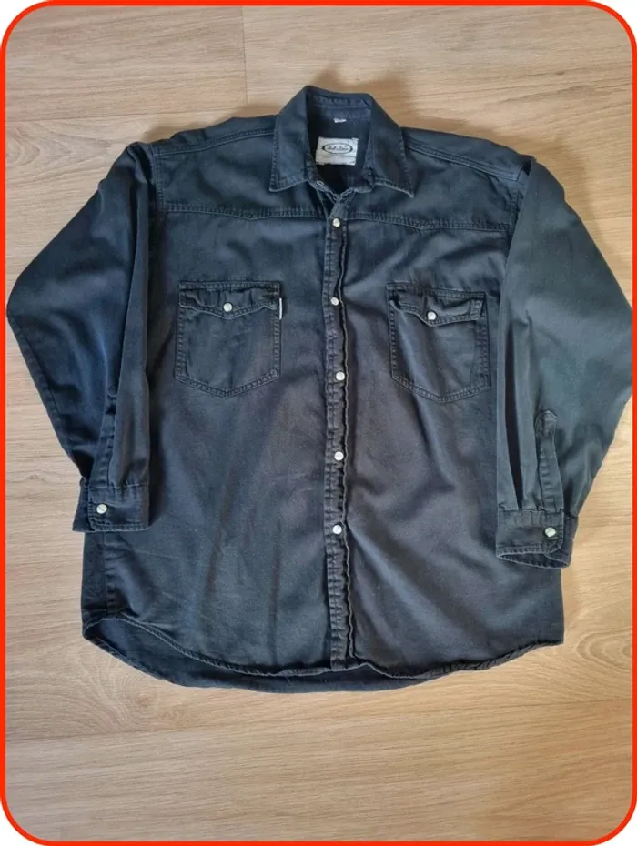 Chemise en jean noir Homme Taille M  Scott & Dixon - photo numéro 2
