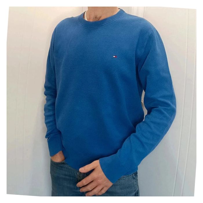 Pull coton Tommy Hilfiger bleu M