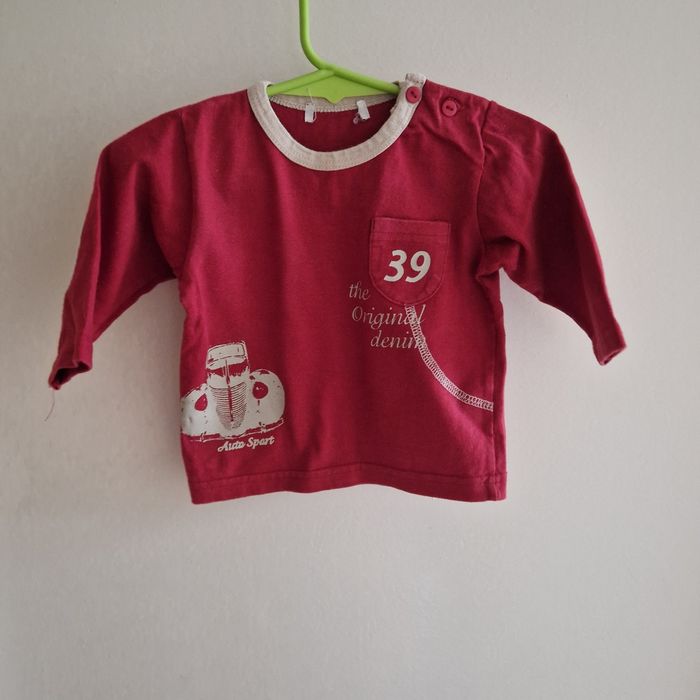 3 mois tee shirt manche longue rouge