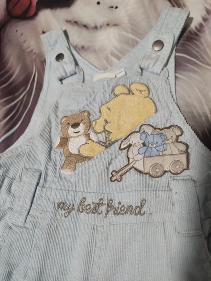 Salopette velours Winnie l'ourson 3 mois - photo numéro 2