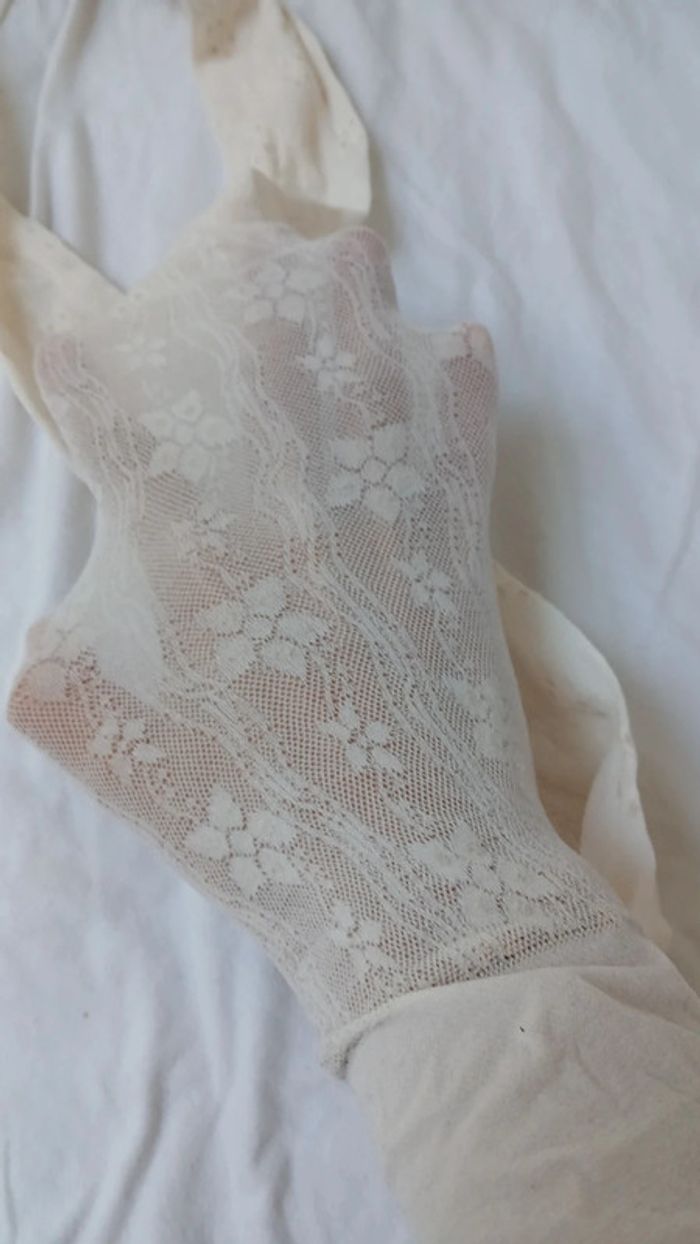 Collant fin fleuri 5/8ans