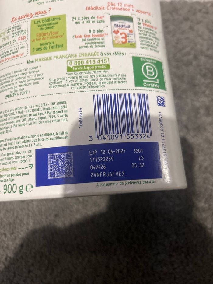 Lot lait Bledilait 3 - photo numéro 3