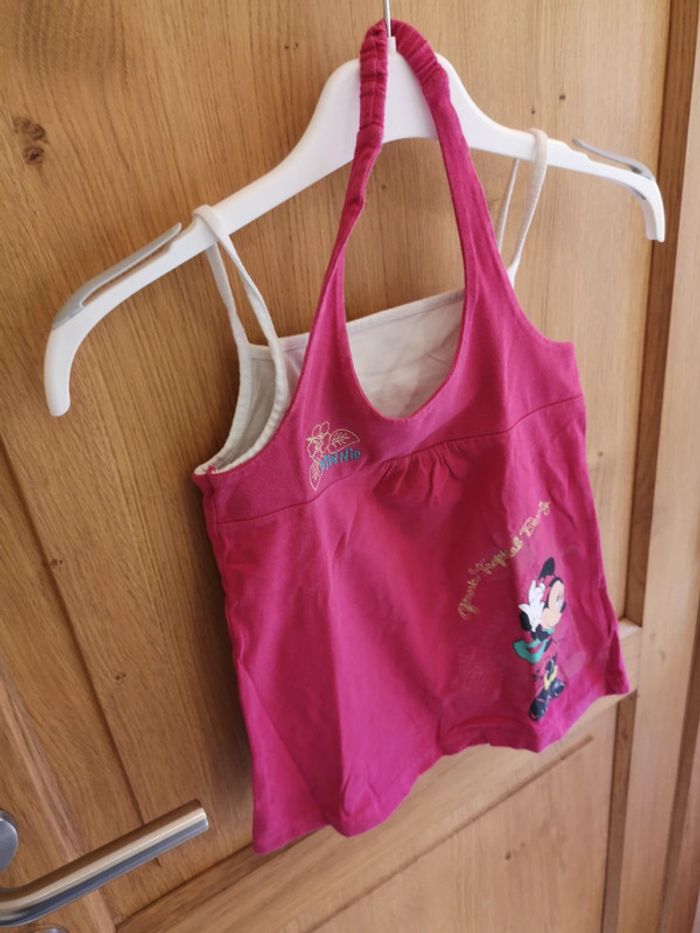 Débardeur Minnie en rose et blanc C&A 6 ans - photo numéro 3