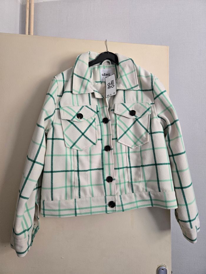 Veste gemo verte et beige T40