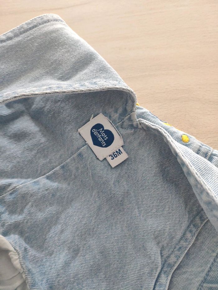 Robe en jean mots d'enfants 36 mois 3 ans - photo numéro 4