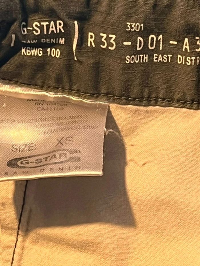 Pantacourt femme  G-Star Raw  XS 34 cargo kaki - photo numéro 11