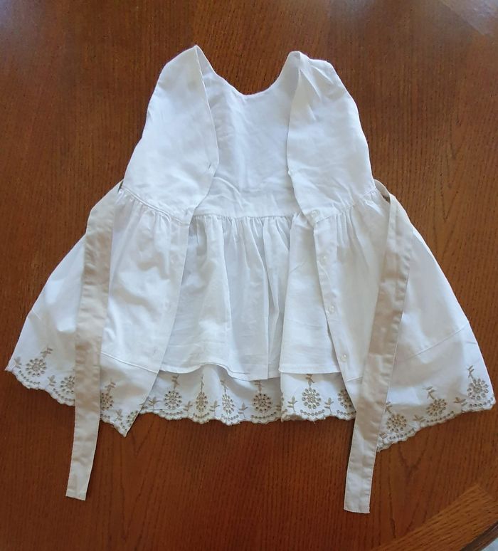 Robe sans manche en coton avec jupon - photo numéro 3