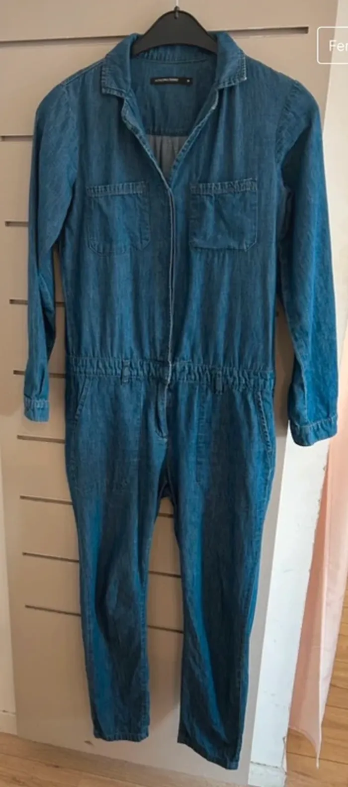 Monoprix, combinaison en jean bleu denim taille 36 - photo numéro 2