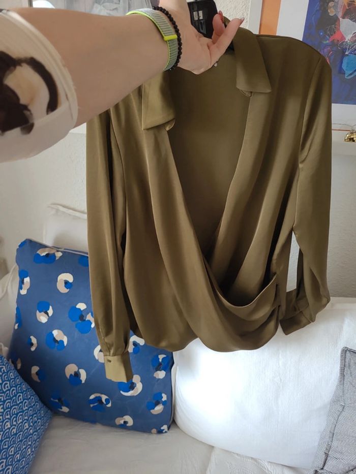 Blouse kaki cachecoeur maison 123 - photo numéro 6