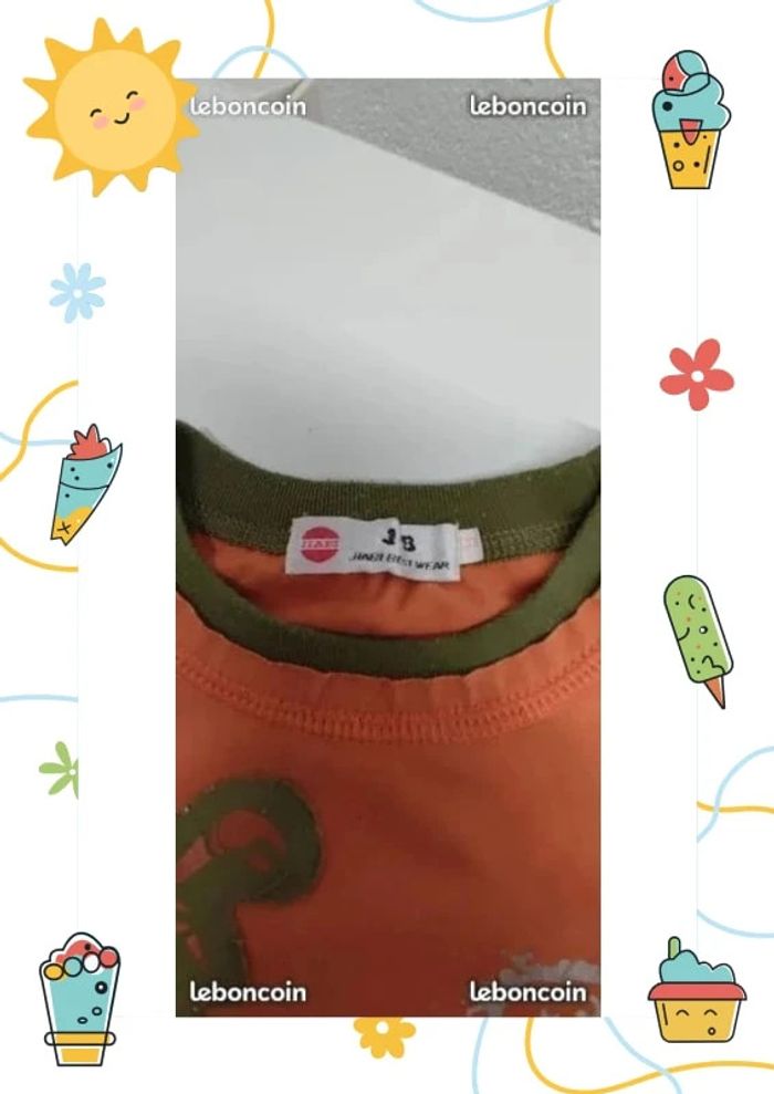 Tee shirt orange 6 ans - photo numéro 2