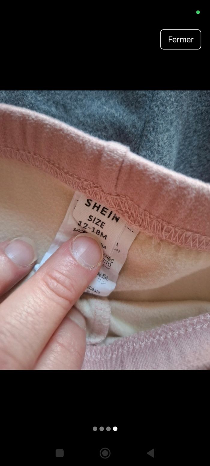 Lot de 3 leggings shein 12-18mois - photo numéro 4