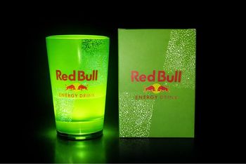Verre redbull Lumineux à led vert 