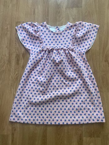 Robe rose fleurie 6 ans