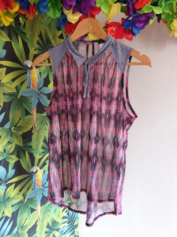 Top transparent multicolore