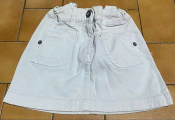 Jupe blanc gris jean 4 ans 