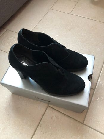 Richelieu bottines Gabor T38 cuir velours noir
