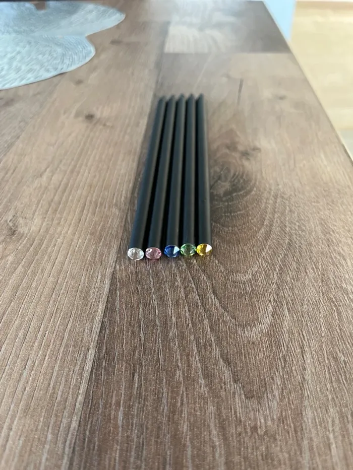 Lot de 40 crayons a papier avec strass de Swarovski - photo numéro 3