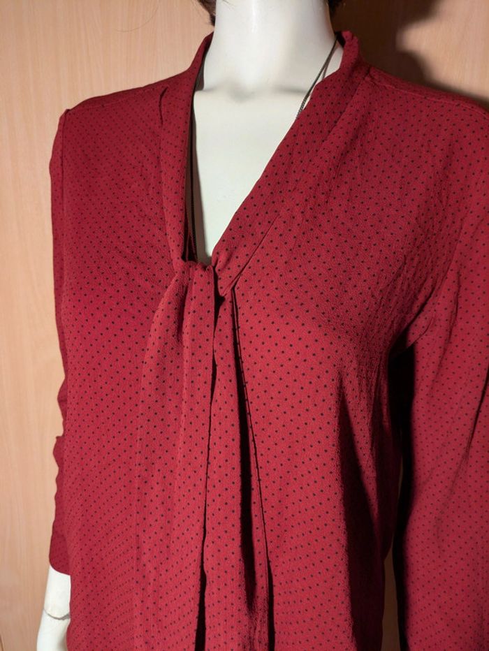 Blouse manche longue rouge poid et neuf zara - photo numéro 3