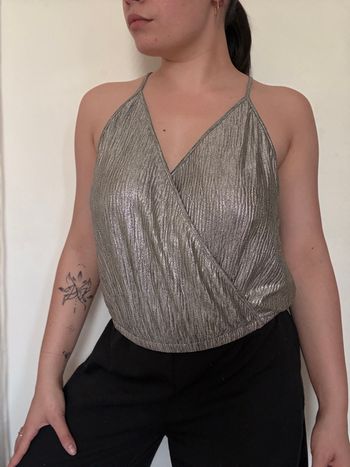 Débardeur Zara doré & argenté – effet brillant – taille M