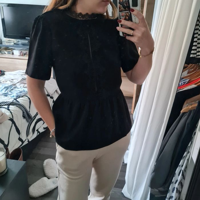 Blouse manches courtes dos nu 🖤 - photo numéro 5