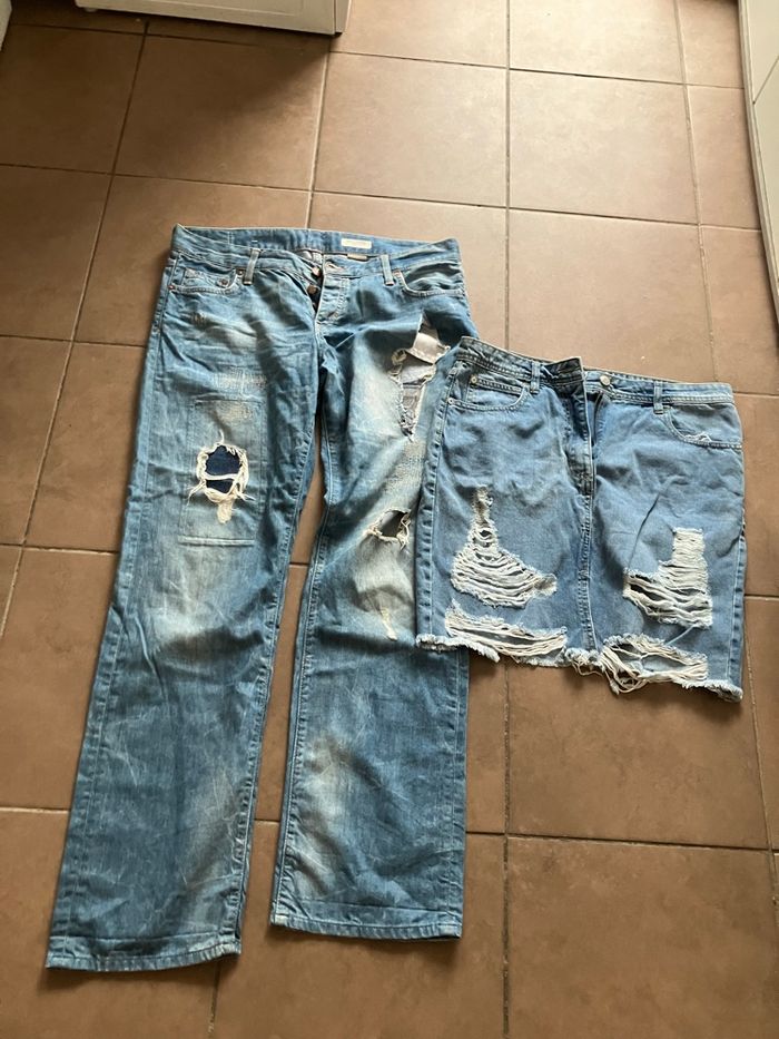 Lot jupe et jeans taille 42
