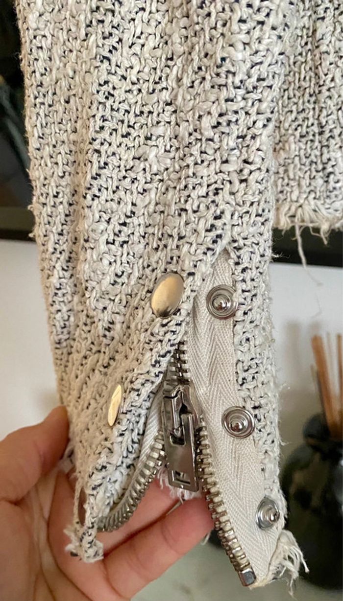 Veste Tweed Style Usée  Taille 36 IRO - photo numéro 6
