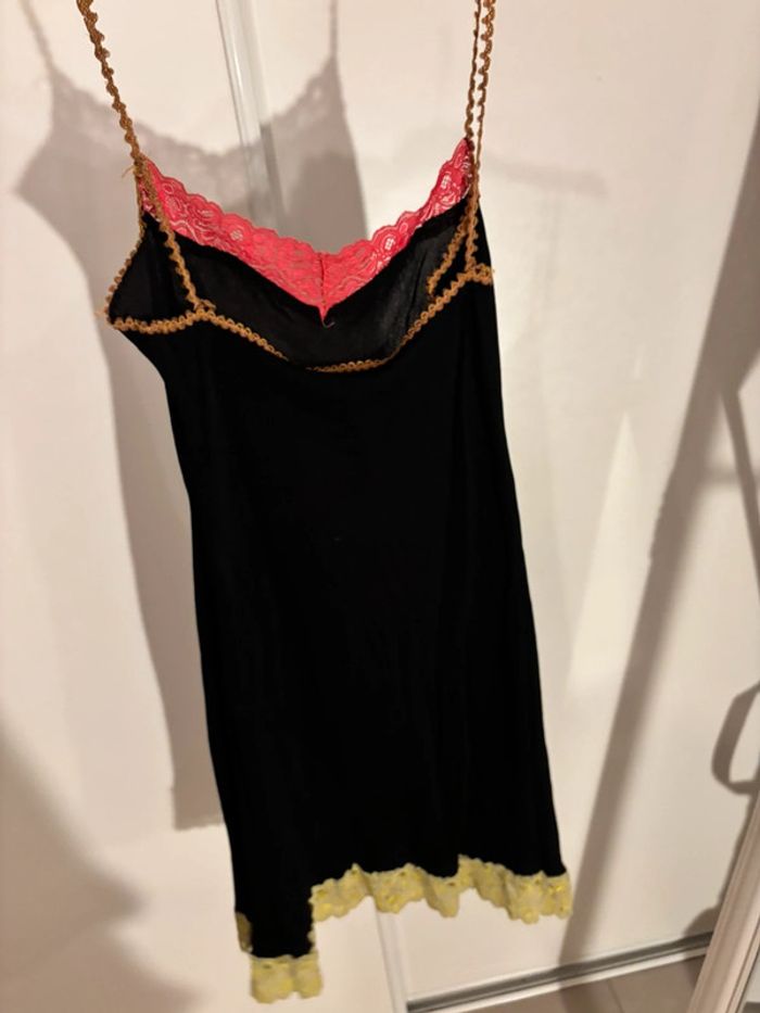 Robe deux-en-un originale dentelle & résille colorée - photo numéro 14