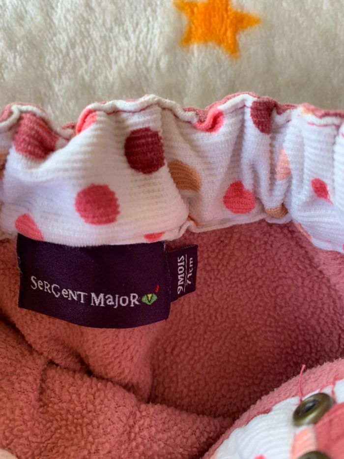 Ensemble Sergent Major Automne-Hiver Vieux Rose & Crème 9 Mois - photo numéro 9