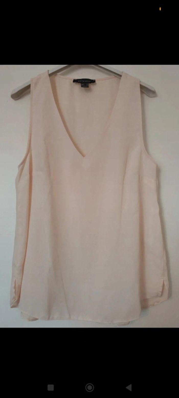 Blouse débardeur en voile couleur crème taille 38 Primark