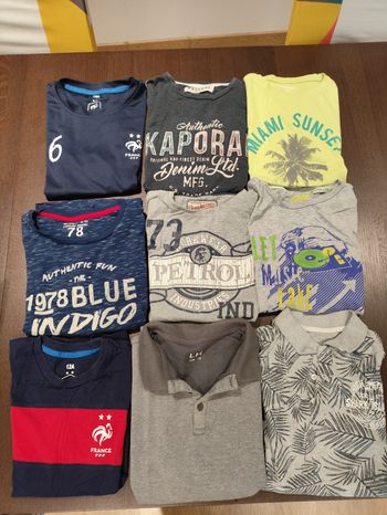 Lot Tshirts manches courtes garçon 12 ans