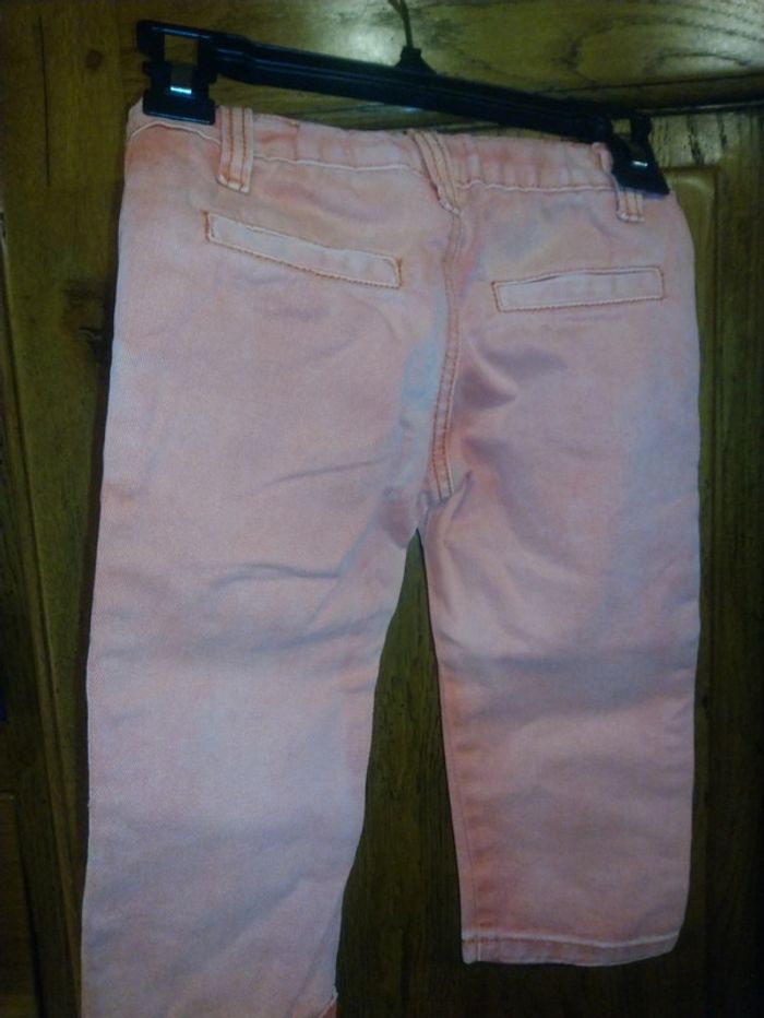 Joli jean IKKS orange et corail taille 12 mois en excellent état - photo numéro 7