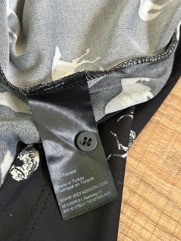 Robe noire et blanche imprimée mi longue WE taille S jamais portée - photo numéro 15